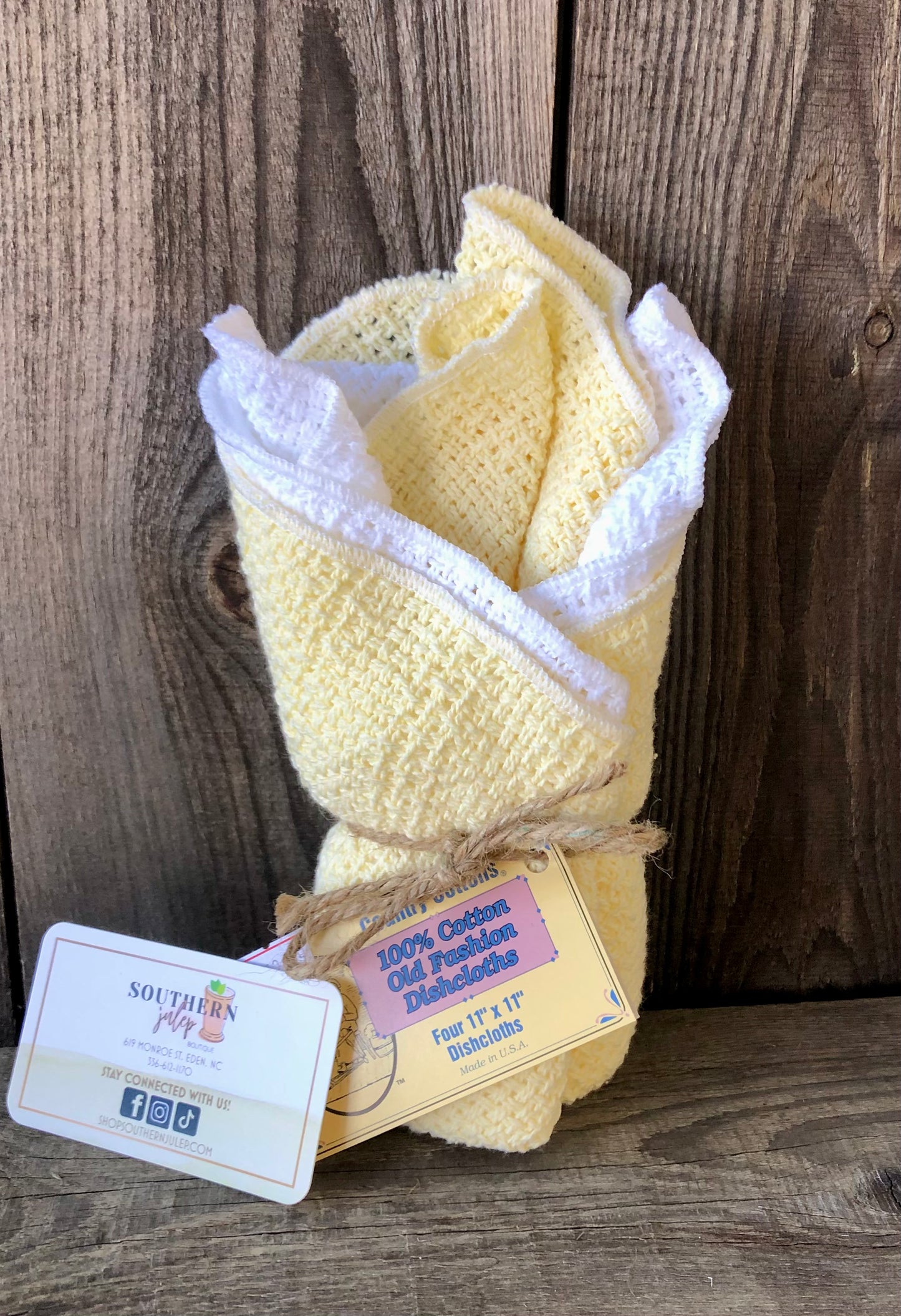 USA MADE Country Cottons Dishcloth 4 PC Set / Asst