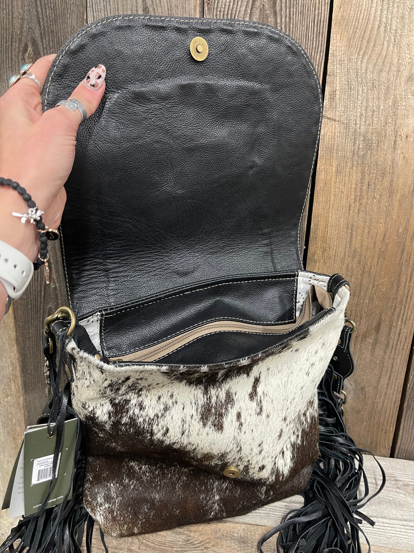 Myra Bag - Comola Hand Tooled Hairon Bag