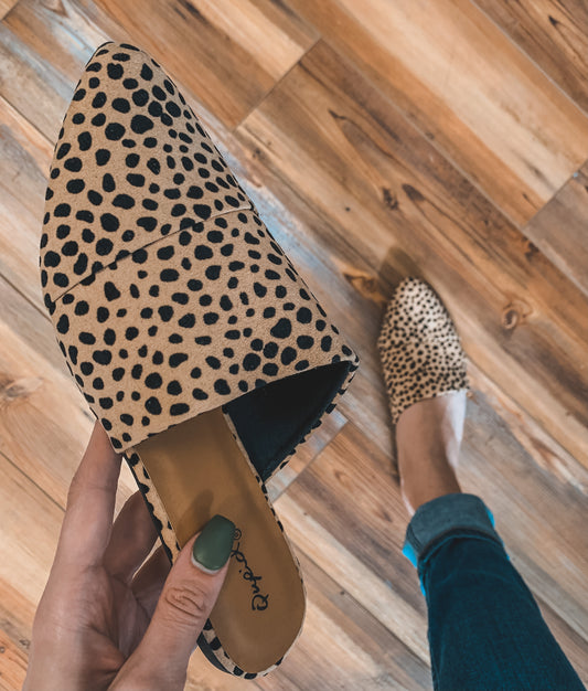 FINAL SALE - Wild Woman Mules - Cheetah