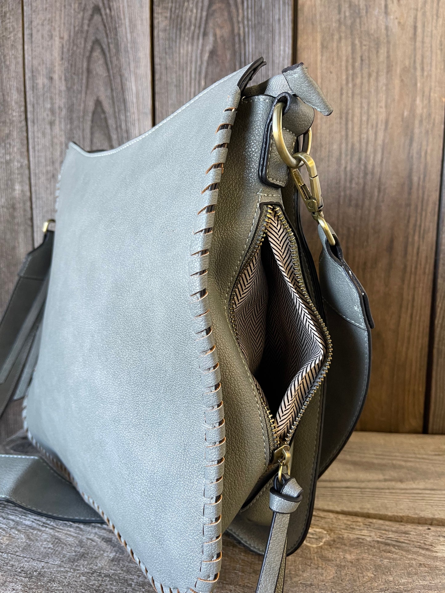 The Corrine Concealed Carry Crossbody Bag - Earth Grey