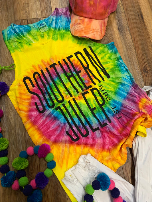 FINAL SALE - Southern Julep EST 2019 Tie Dye Tank Top