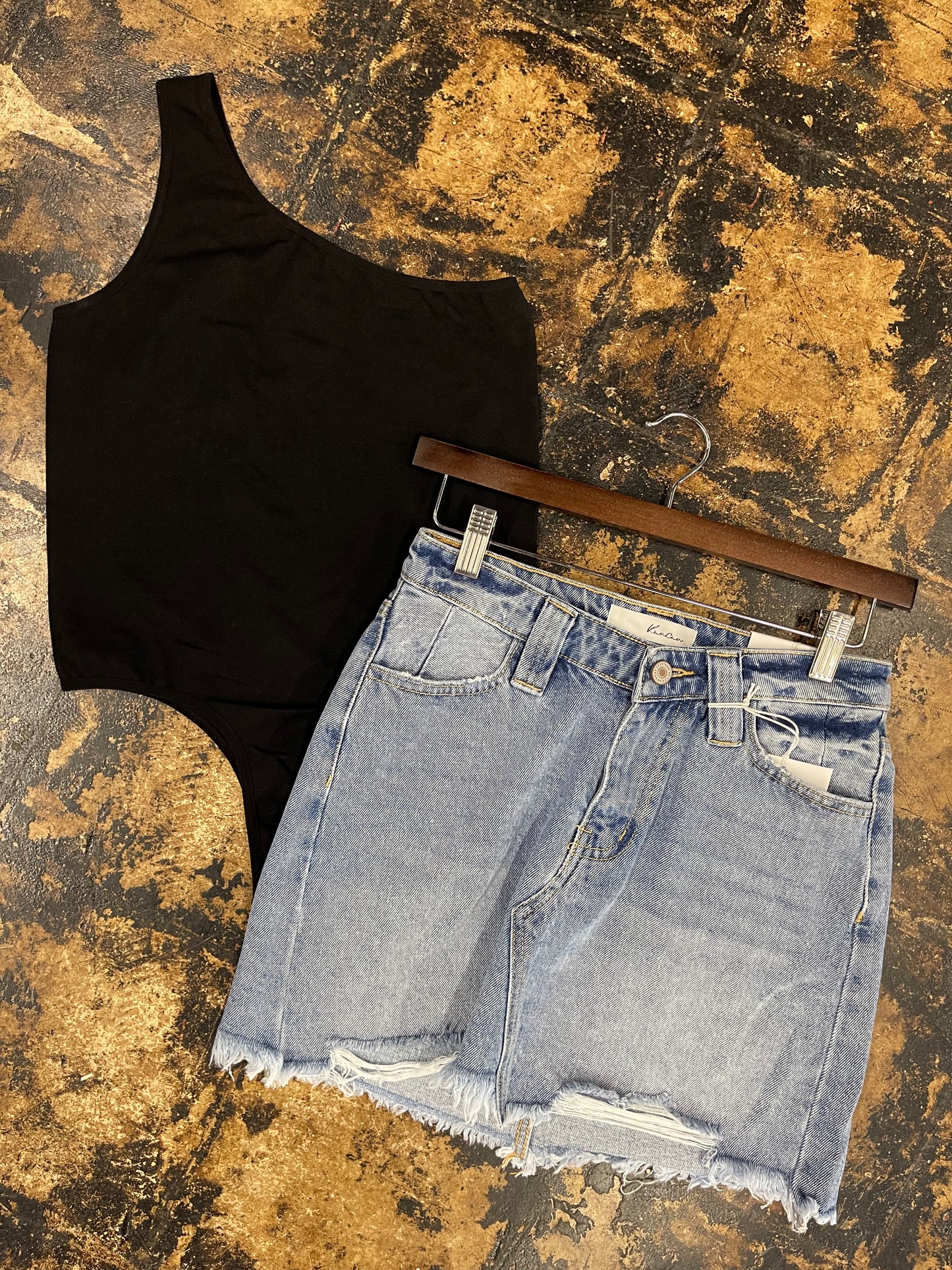 The Elena One Shoulder Bodysuit - Black